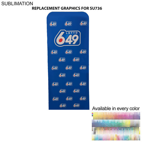 24Hr Express Ship - Replacement Full Color Graphics Double Sided for 3'W x 90