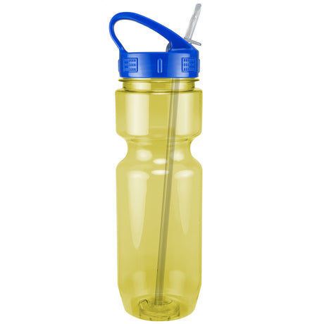 22 Oz. Translucent Bike Bottle w/ Sport Sip Lid and Straw