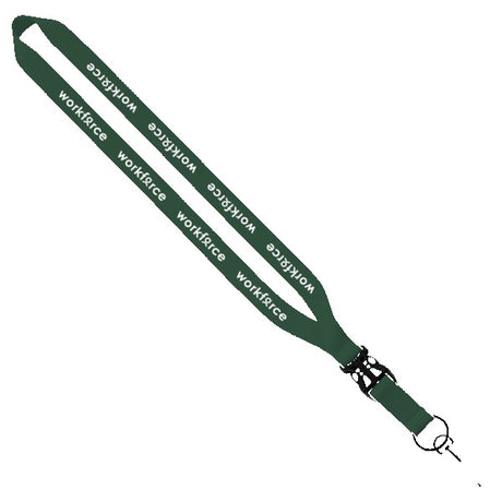 3/4" Polyester Lanyard w/Slide Buckle Release & Swivel Snap Hook