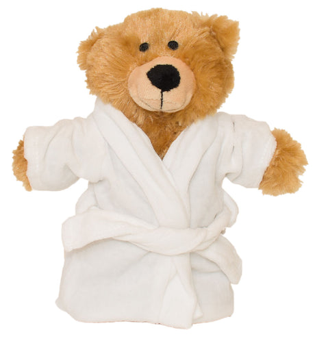 8.5" Standing Bailee Bear w/Embroidered Plush Robe