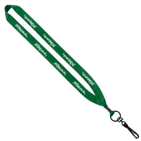 3/4" Polyester Lanyard w/Metal Crimp & Swivel Snap Hook