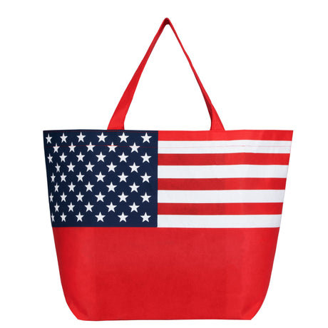 Non-Woven American Flag Tote Bag