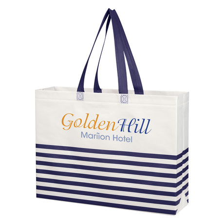 Non-woven Horizontal Stripe Tote Bag