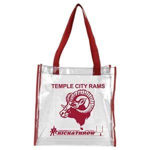 12" W x 12" H - "Matterhorn" Clear Vinyl Stadium Compliant Tote Bag (Stadium Compliant)