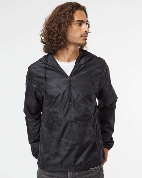 Independent Trading Co Unisex Lightweight Quarter-Zip Windbreaker Pullover Jacket