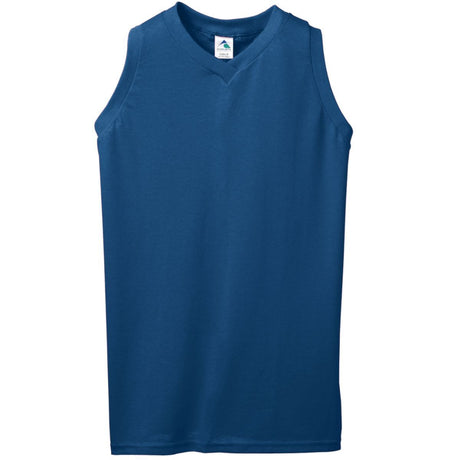 Girls' Sleeveless V-Neck Poly/Cotton Jersey