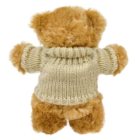 8.5" Standing Bailee Bear w/Hand Knit Embroidered Sweater