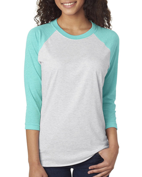 NEXT LEVEL APPAREL Unisex Triblend 3/4-Sleeve Raglan