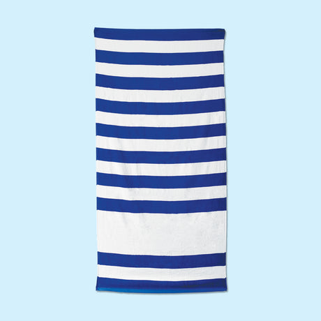 100% Cotton Velour Cabana Stripe Beach Towel 30"x60"