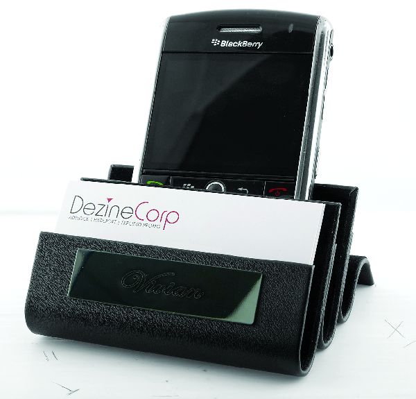 Desktop Smart Phone/Business Card Holder black