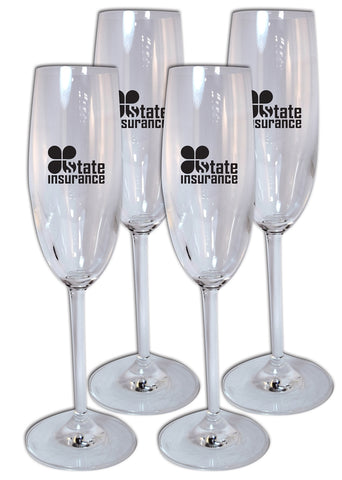 Azzura 6oz crystalline champagne flute, Set of 4