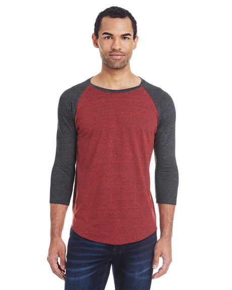 THREADFAST Unisex Triblend 3/4-Sleeve Raglan