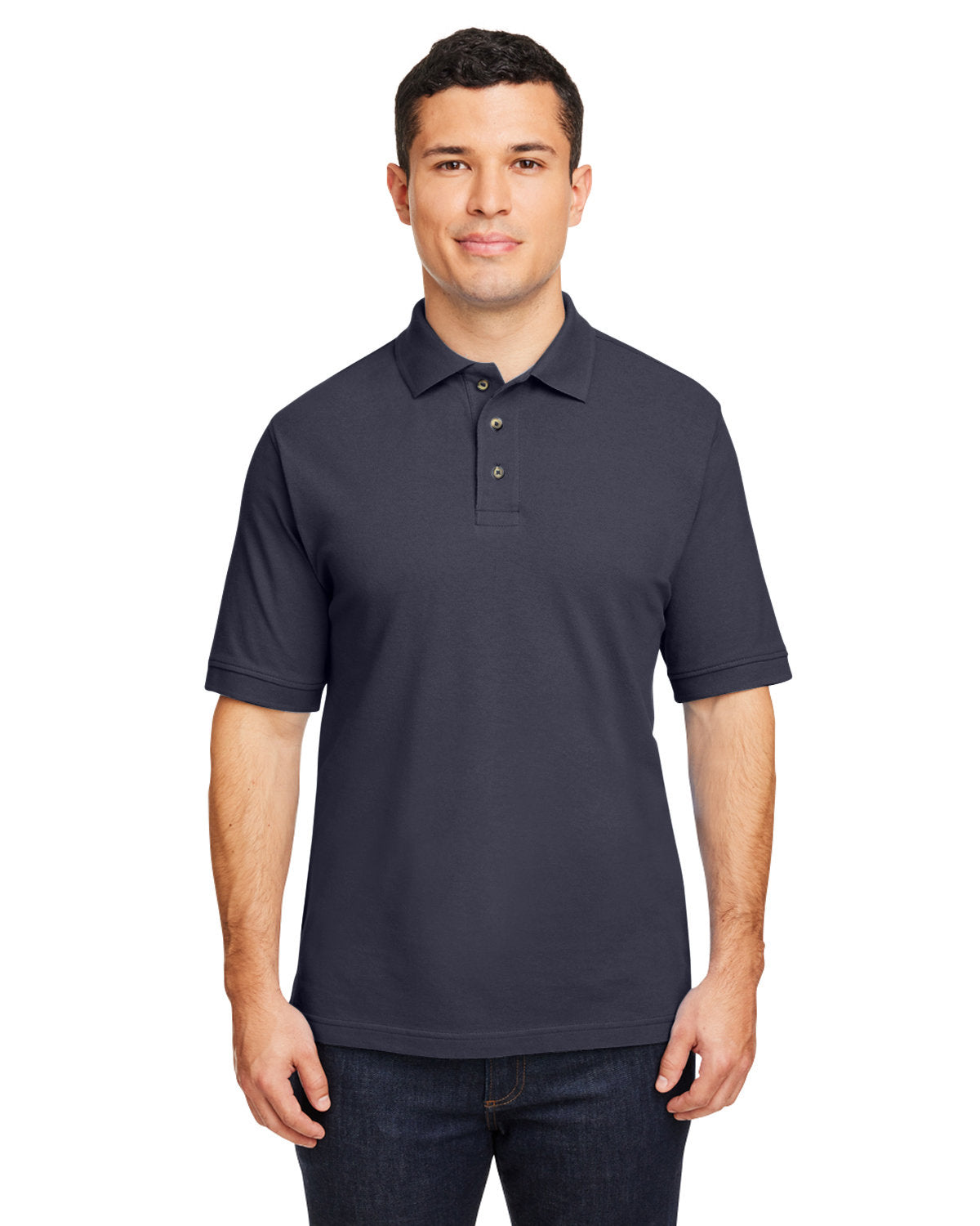 Harriton Men's 6 oz. Ringspun Cotton Piqué Short-Sleeve Polo