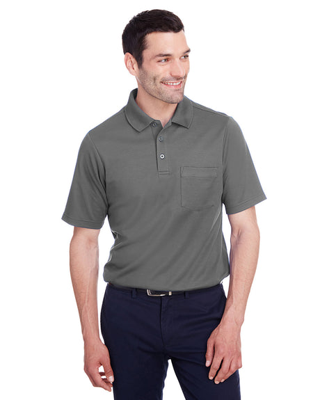 DEVON AND JONES Men's CrownLux Performance? Plaited Polo with Pocket