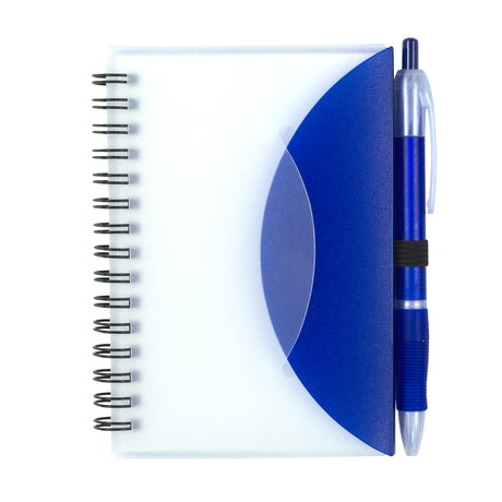 "Cupertino" Stylish Spiral Notepad Notebook with Matching Colour Pen