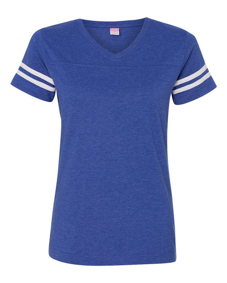 L.A.T. Women's Football V-Neck Fine Jersey Tee