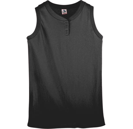 Girls' Sleeveless Two-Button Softball Jersey