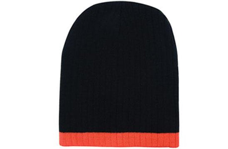 2 Tone Cable Knit Beanie