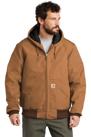 Carhartt Tall Quilted-Flannel-Lined Duck Active Jacket