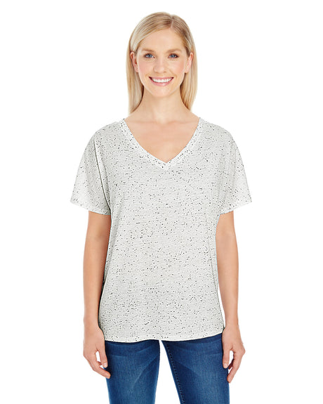 THREADFAST Ladies' Triblend Fleck Short-Sleeve V-Neck T-Shirt