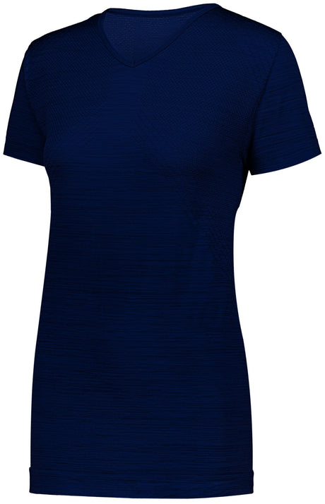 Ladies' Striated Shirt w/Short Sleeves