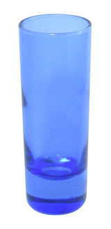 Shot glass blue 2oz coloured glass