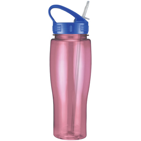 24 Oz. Contour Translucent Bottle w/ Sport Sip Lid and Straw