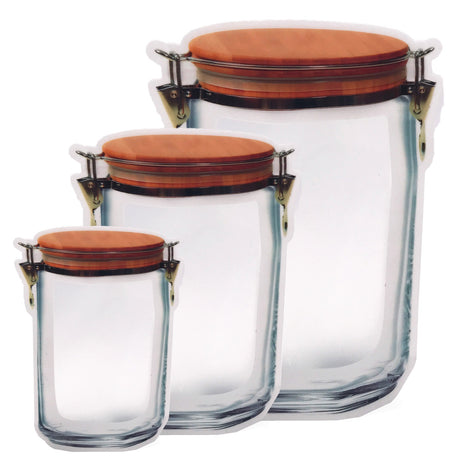 Stand-up Mason Jar Style Zipper Bag (Large)