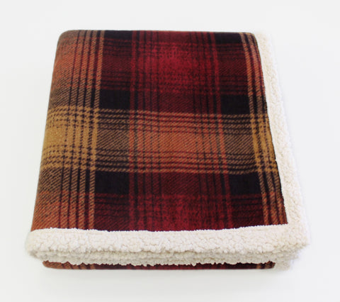 Cottage Plaid Throw (Embroidery)