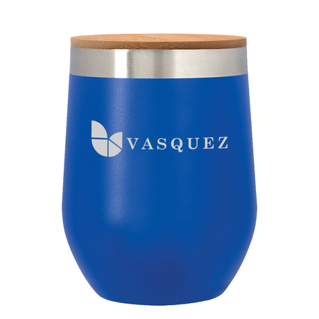 12 Oz. Vinay Stemless Wine Glass With Bamboo Lid