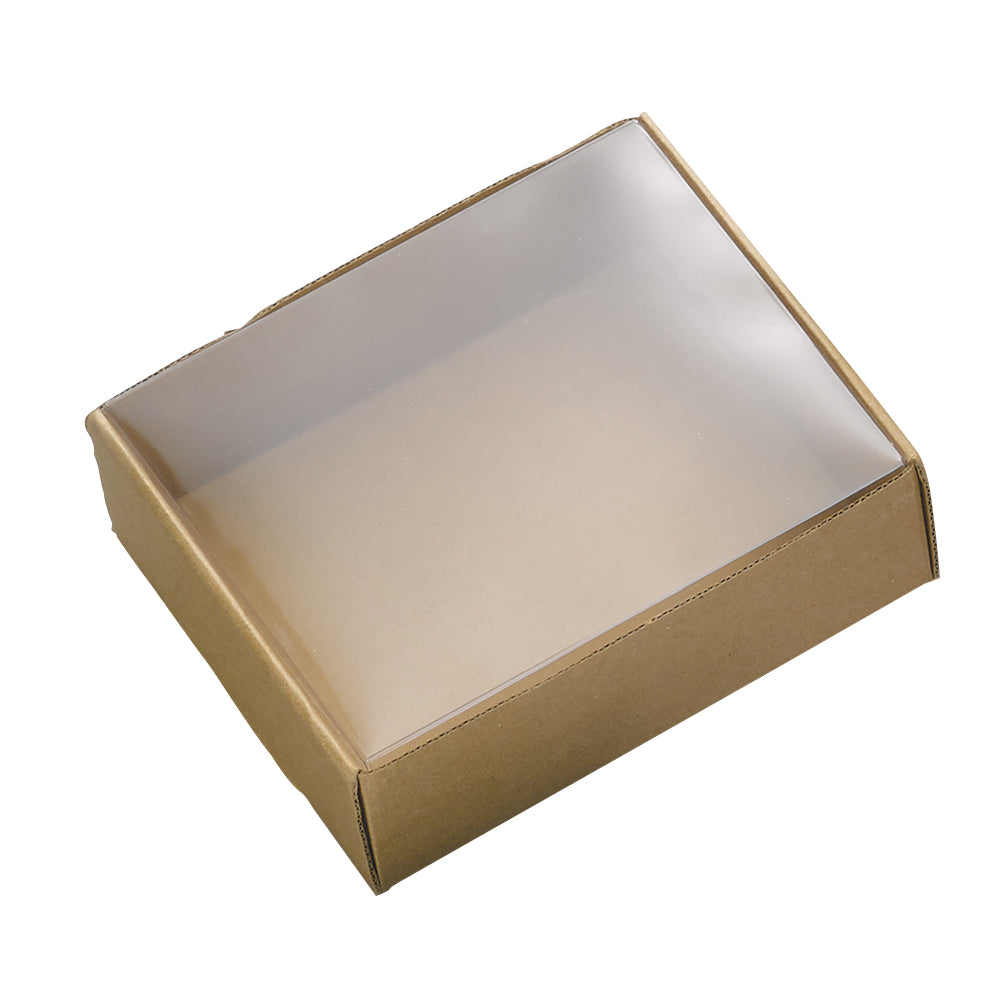Cardboard Box w/Clear Plastic Lid