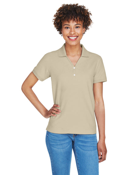 DEVON AND JONES Ladies' Pima Piqué Y-Collar Polo