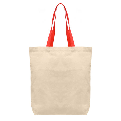 Tonga - 5 oz Natural Cotton Tote w/ Color Straps - ColorJet