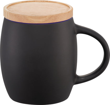 15 Oz. Hearth Ceramic Mug w/Wood Lid Coaster