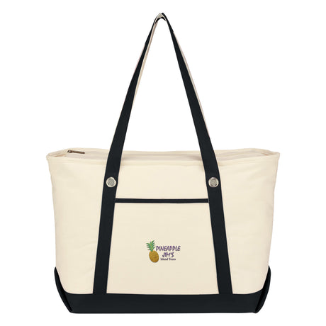 Large Cotton Canvas Sailing Tote Bag