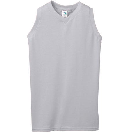 Girls' Sleeveless V-Neck Poly/Cotton Jersey