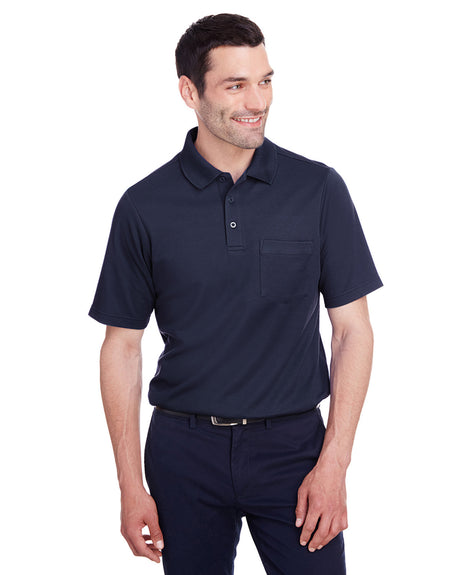 DEVON AND JONES Men's CrownLux Performance? Plaited Polo with Pocket