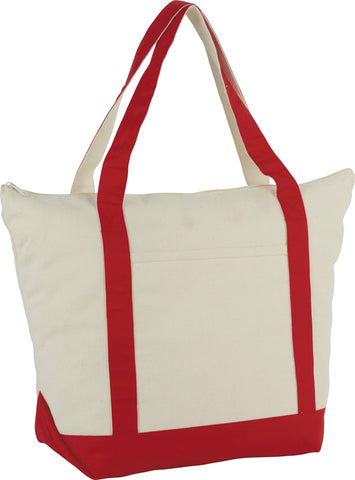 Classic 12oz Cotton Canvas Zippered Boat Tote