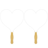 Heart Sandwiched Hand Fan (2 Side/1 imprint color)