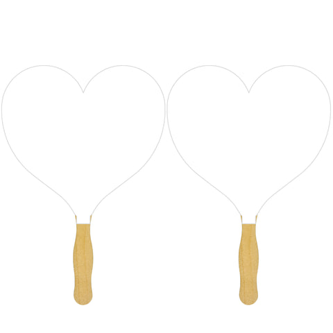 Heart Sandwiched Hand Fan (2 Side/1 imprint color)