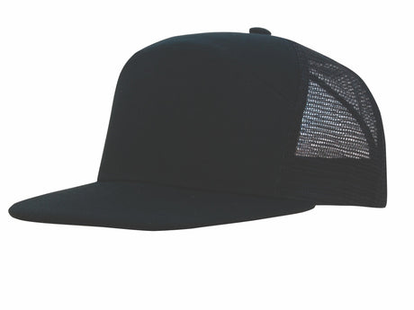 Premium Solid Color American Twill Cap w/Mesh Back