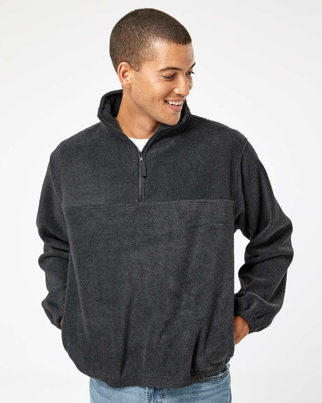 Burnside Polar Fleece Quarter Zip Pullover