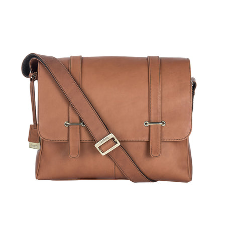 Colombian Leather Messenger Bag w/Magnetic Closure