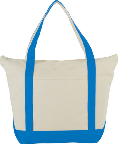 Classic 12oz Cotton Canvas Zippered Boat Tote