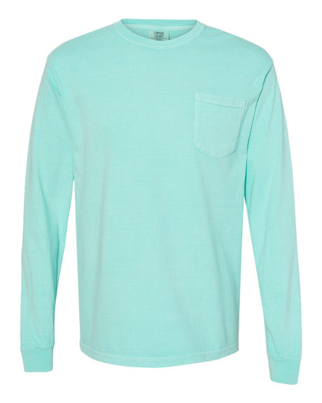 Comfort Colors Garment-Dyed Heavyweight Long Sleeve Pocket T-Shirt