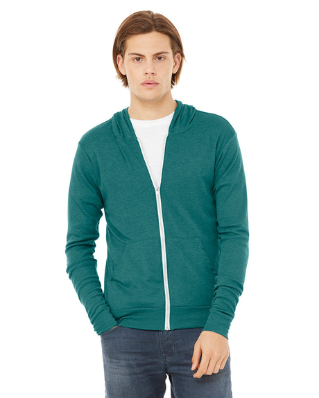 BELLA+CANVAS Unisex Triblend Full-Zip Lightweight Hoodie