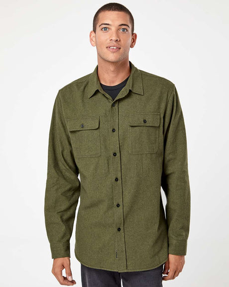 Burnside Long Sleeve Solid Flannel Shirt