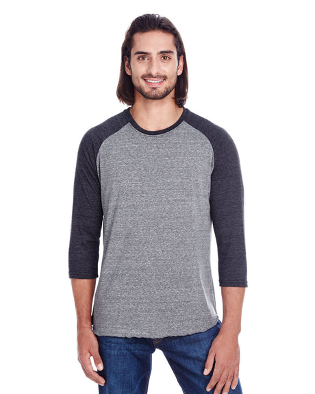 THREADFAST Unisex Triblend 3/4-Sleeve Raglan