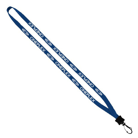 1/2" Cotton Lanyard w/Plastic Clamshell & Swivel Snap Hook