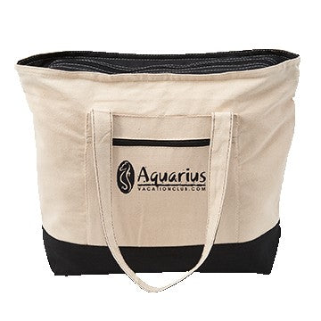 12 Oz. Cotton Canvas Zippered Boat Tote